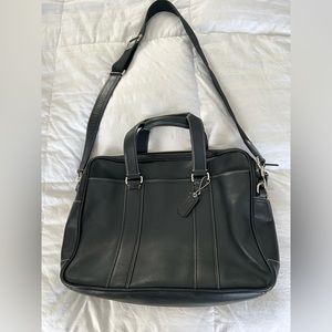 Coach black leather briefcase